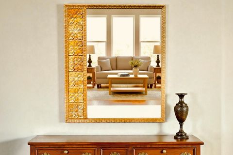 FLOWERS MASİF KAYIN AHŞAP EL YAPIMI AYNA