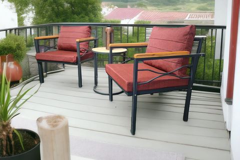 RÜYA BAHÇE BALKON TAKIMI, 1+1, BORDO