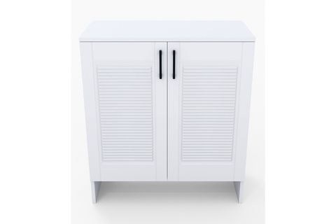 RETRO MDF MEMBRAN KAPAKLI ÇOK AMAÇLI DOLAP, BEYAZ