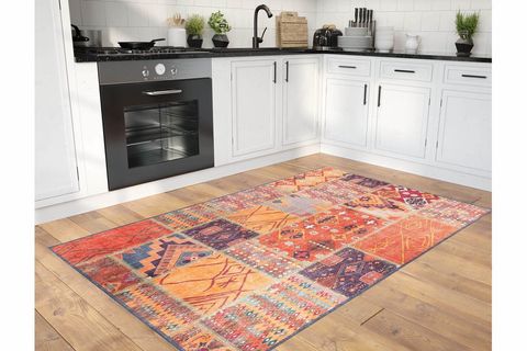 ARTLOOP PATCHWORK DESENLİ JAZZ DEKORATİF ŞÖNİL DOKUMA RENKLİ HALI AL 332 230X230