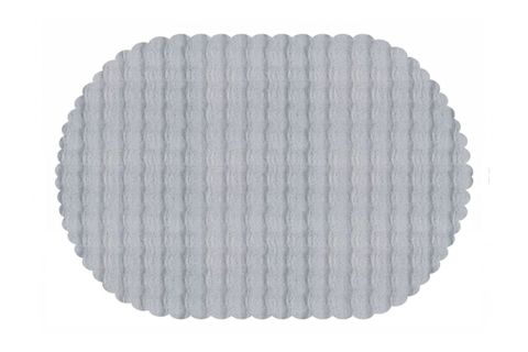 DARCİO BUBBLE YUMUŞAK DOKULU POST HALI, OVAL, GRİ, 50X80