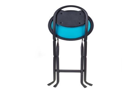 HASTUNÇ KATLANIR PORTATİF SİYAH TURKUAZ KAMP VE BAHÇE SANDALYESİ