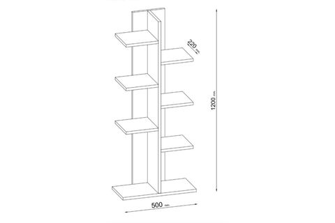 SEDEF KİTAPLIK, 120 CM, SAFİRMEŞE