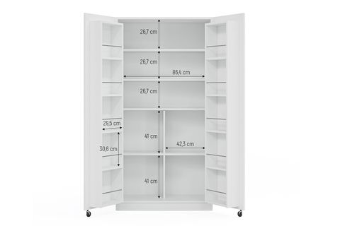 LAVO KİLER DOLABI, BEYAZ, 2 KAPAKLI