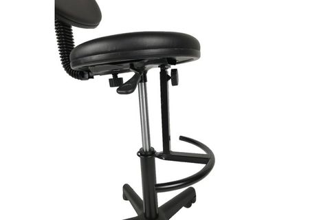 GOLDSİT MEGA YARIM ÇEMBERLİ SIRTLI TABURE 210 P, SİYAH DERİ