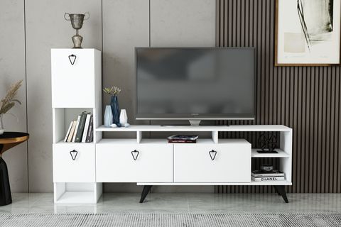 DERYA DEKOR EMMY TV ÜNİTESİ, BEYAZ