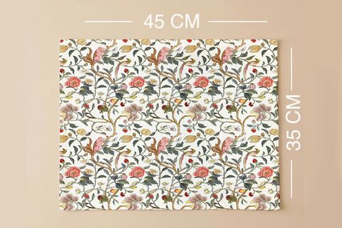 ZARİF ÇİÇEK PAMUKLU DÖRT ADET AMERİKAN SERVİSİ