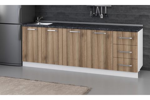 MİNAR 235 CM MUTFAK DOLABI BEYAZ DORE 235-D2-ALT MODÜL