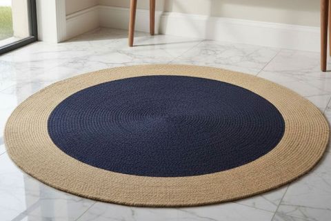 KONTRAST YUVARLAK MODEL HALI, SİYAH NATURAL, 100 CM
