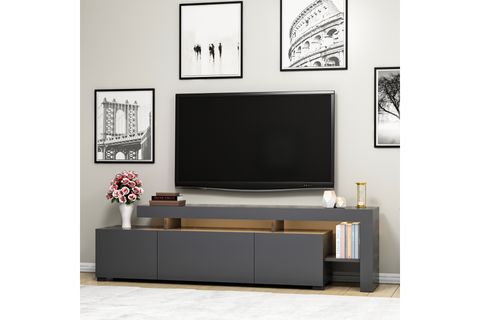 BELİZ LED IŞIKLI TV SEHPASI, ANTRASİT