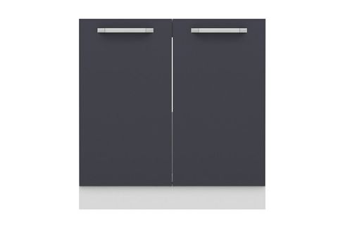 MİNAR MUTFAK DOLABI ALT MODÜL, BEYAZ ANTRASİT, 80X82