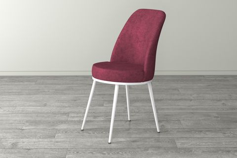 ROVENA LEONA AÇILABİLİR MUTFAK MASASI TAKIMI, BEYAZ MERMER DESEN, BORDO, 132X80