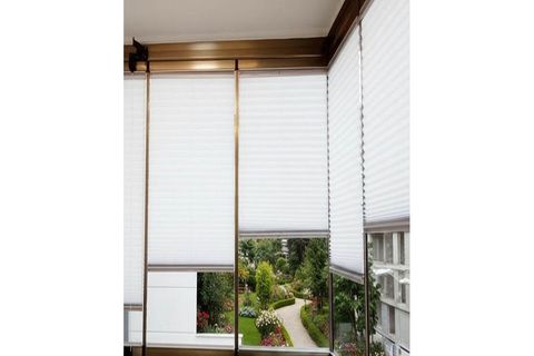 EVMİAA PLİSE KATLANIR CAM BALKON PLİSESİ, BEYAZ, 50X150