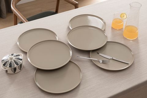 KİTCHEN ESSENTİALS STONEWARE SERVİS TABAĞI 28 CM, VİZON, ALTILI SET