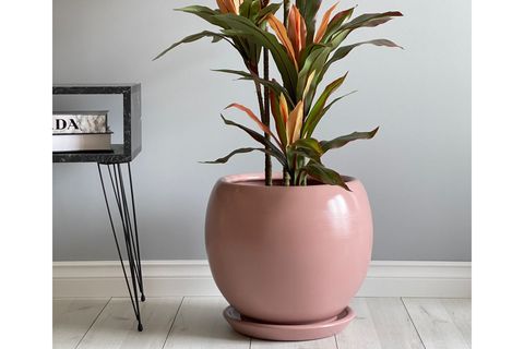 ODKA KÜRE TABAKLI SAKSI, PUDRA PEMBESİ, 37CM