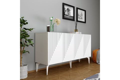 DRAW KONSOL, LAZER DESENLİ, BEYAZ, 150 CM