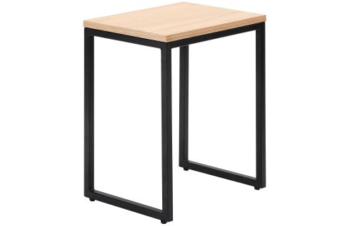ALİX SİYAH METAL AHŞAP İKİLİ YAN SEHPA