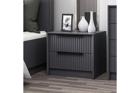 KALE LUXE 2 ÇEKMECELİ KOMODİN, ANTRASİT