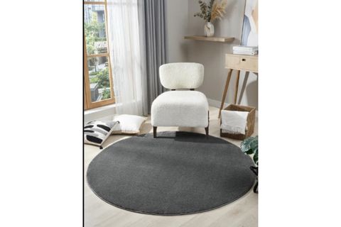 MİRA BALİ 4500 MODERN SHAGGY HALI, ANTRASİT, 120X120
