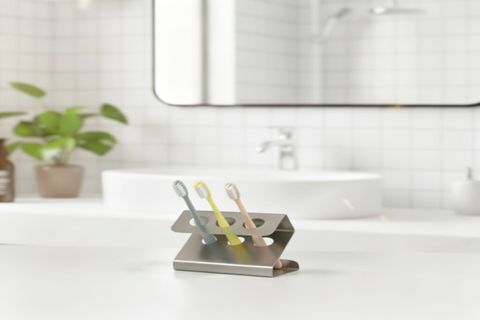 PASLANMAZ ÇELİK MODERN DİŞ FIRÇALIK, GÜMÜŞ GRİ, 1010 CM
