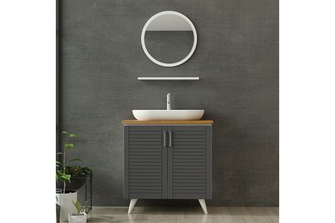 VERA BANYO DOLABI 85CM AY2K 1YA1R TZG BEYAZ ANTRASİT