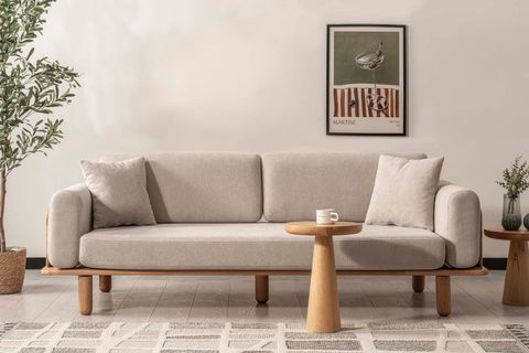 DİVA KOLTUK TAKIMI AÇIK GRİ, NATURAL