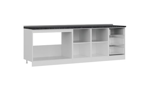MİNAR 250 CM MUTFAK DOLABI BEYAZ 250-B2-ALT MODÜL