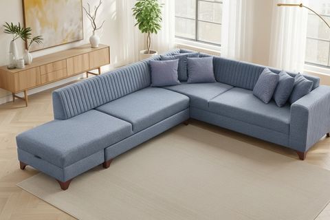 BERLİN KÖŞE KOLTUK, GRİ, SOL KÖŞE