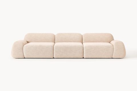 ROSE BUKLE MODÜLER ÜÇLÜ KOLTUK, BEJ