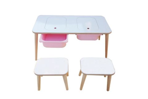 AHŞAP OYUN AKTİVİTE MASASI VE SANDALYE TAKIMI