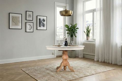 MİRAGE OVAL AÇILIR MASA SANDALYE TAKIMI, NATURAL BEYAZ, 80X120