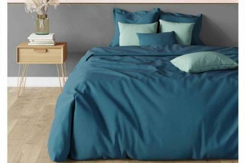 MAKİ HOME ÇİFT KİŞİLİK LASTİKLİ ÇARŞAF VE YASTIK KILIFI SETİ, POLY KOYU MAVİ, 160X200, 50X70