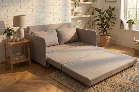 DORMA İKİLİ YATAKLI KANEPE, KUM BEJİ