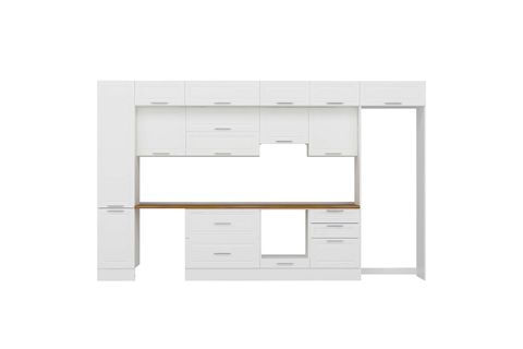 ALVİNKA 385X240 CM KLASİK MEBRAN MUTFAK DOLABI, MBB E80B45S60 1 MEBRAN BEYAZ SUNTALAM