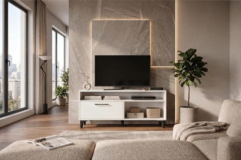 NUR BEYAZ TV ÜNİTESİ, 120 CM