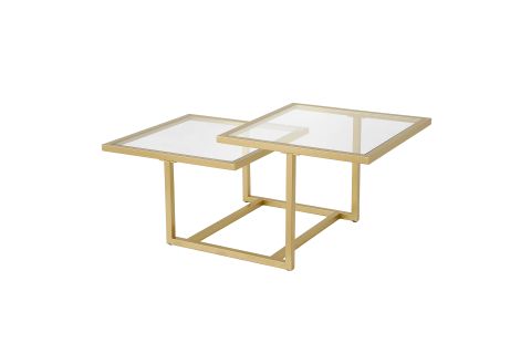 CHİC GOLD METAL CAM ORTA SEHPA