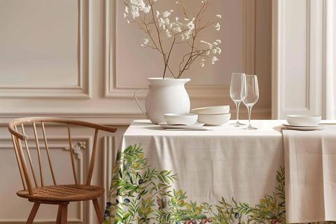 OLİVE PAMUK MASA ÖRTÜSÜ, 150X150 CM