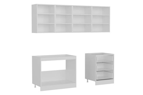MİNAR 220 CM MUTFAK DOLABI BEYAZ 220 B12