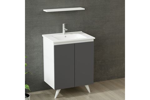 NİKA BANYO DOLABI 65CM AY2K 1YA1R ETJ BEYAZ ANTRASİT