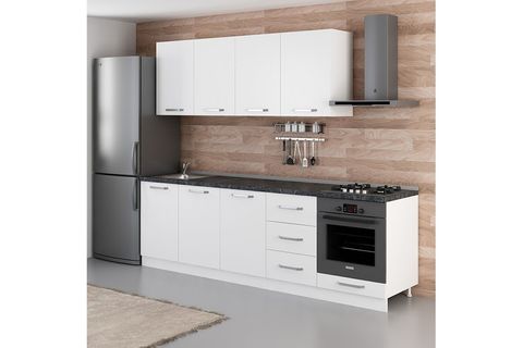 MİNAR MİREL 260 CM MUTFAK DOLABI BEYAZ 260-B6