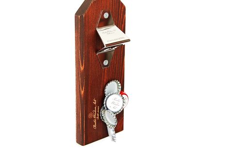 RUSTİCWOODENART ŞİŞE AÇACAĞI, DUVARA MONTE
