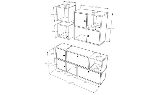 BK ÇOK AMAÇLI DOLAP, DUVARA MONTE ÜST MODÜL, KBR