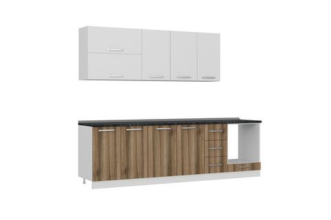 MİNAR EGE 270 CM MUTFAK DOLABI BEYAZ DORE 270-D6
