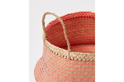 PINKY KATLANABİLİR HASIR SEPET, LARGE