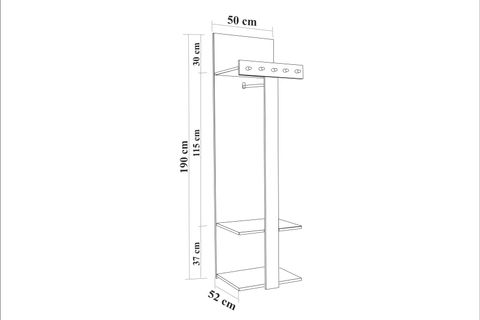 NOVA ASKILIK MODÜLLÜ GARDIROP, KARİNA SEDEF