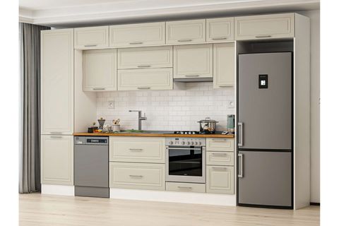 ALVİNKA 390X240 CM KLASİK MEBRAN MUTFAK DOLABI, MBB E90B60S40 1 MEBRAN KUMTAŞI SUNTALAM