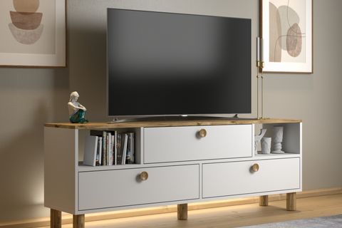 BOHEM MİA LEDLİ TV ÜNİTESİ KONSOL, 3 KAPAK 2 BÖLMELİ, 160 CM