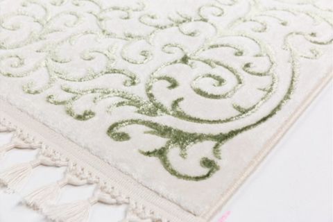 FARAHAN KLASİK KREM YEŞİL SALON HALISI 45127A 120*180