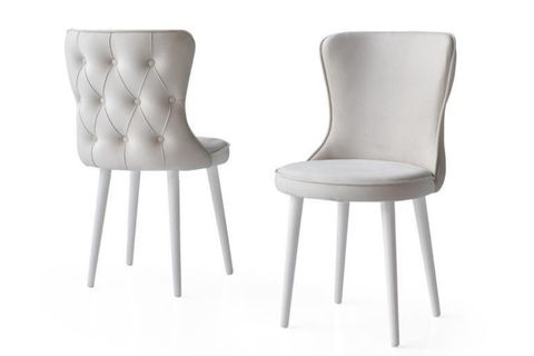 TUNA CHESTER AÇILIR YEMEK MASASI TAKIMI, KREM, 75X120