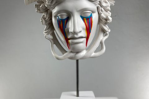 MEDUSA COLORING POP ART DEKORATİF ROMA YUNAN HEYKELLERİ